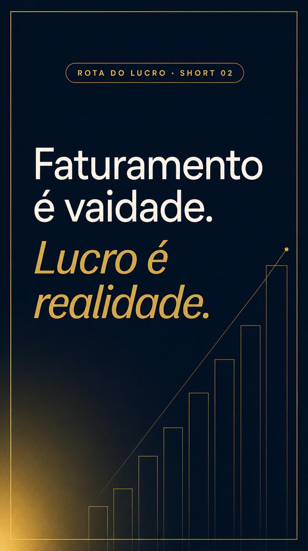 Faturamento é vaidade. Lucro é realidade.